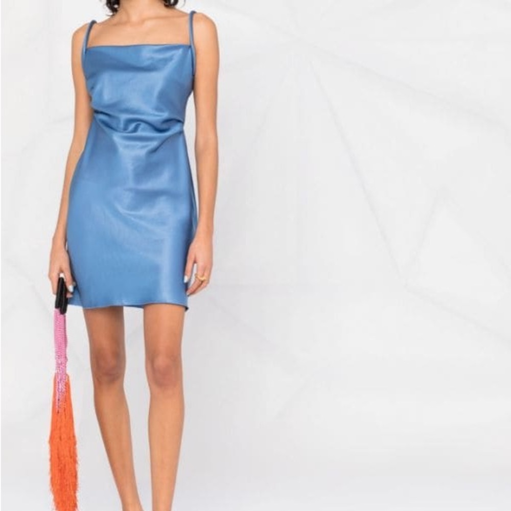 Nanushka
Malia satin mini slip dress